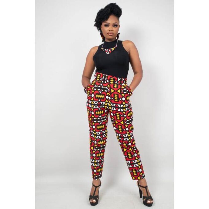 High Waist Ankara Trouser and Top Styles for Ladies High Waist Ankara Trouser